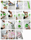 Instructions for making paper nests Easter eggs