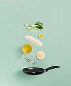 Ingredients for spring onion risotto
