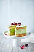 Matcha mousse cake