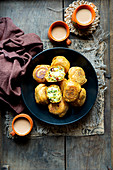 Indian street food - potato fritters - Glutenfree, Vegan