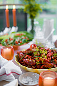 Bowl of shrimps in Sweden