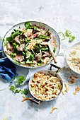 Fragrant Beef Curry with Crisp Coconut Topping