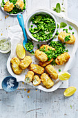 Fish Fingers with Mushy Minted Peas