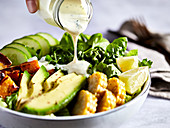 A yoghurt dressing for a salad