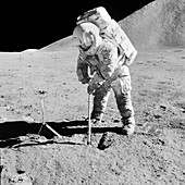 Apollo 15 lunar soil experiment,August 1971