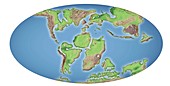 Continental drift,100 million years ago
