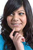 Portrait of a teenage girl smiling