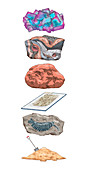 Geology fields,conceptual illustration