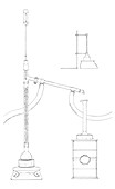 Fractional distillation apparatus,illustration