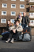 Family who have just been evicted