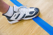 Tactile marking on goalball court