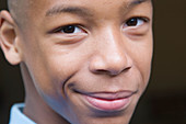 Portrait of a teenaged boy smiling