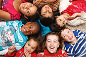 Multiracial group of children