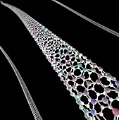 Carbon nanotube,illustration.