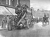 New Bridge Market - Struggle for the Bus, 1891