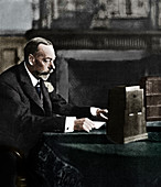 King George V broadcasting to the empire on Christmas Day