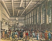 Interior of Custom House, London, 1808