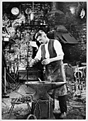 Blacksmith, Southrop, Cotswolds, Gloucestershire, UK, 1938