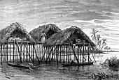 Lake dwellings of Santa Rosa, near Maracaibo, Venezuela