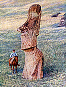 Moai statues, Easter Island, Chile, 1933-1934