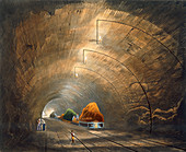 The Tunnel, Liverpool and Manchester Railway, 1833
