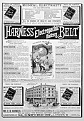 Harness Electropathic Battery Belt advert, 1893