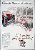 Dunlop tyres advert, 1925