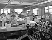 The binding room at printing company, 1959