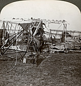Wreck of a German bomber, World War I