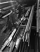 Drawing hexagonal rods, Sheffield, 1962