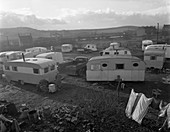 Caravan site, Mexborough, South Yorkshire, 1961
