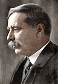 Herbert George Wells, British novelist, 1914