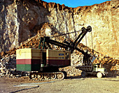 Face shovel loading a dumper, 1967