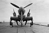 Fairey Firefly aircraft on HMS Venerable, 1945