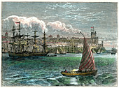 San Domingo from the harbour, Dominican Republic, c1880