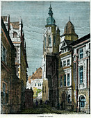 A street in Coburg, Bavaria, Germany, c1880