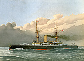 HMS Royal Sovereign 1st class battleship, c1890-c1893