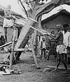 Native sawyers, India, c1927-c1931