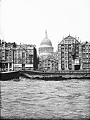 Lighters passing St Paul's Wharf, London, c1905