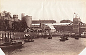 Part of Tower Bridge from the River Thames, London, 1894