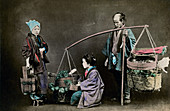 Vegetable pedlar, Japan, 1882