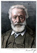 Victor Hugo, French author, 1885