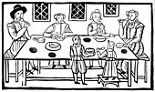 A family meal, early 17th century