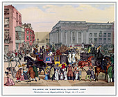 Traffic in Whitehall, London', 1829