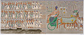 Ancient Egyptian coloured bas reliefs, 1822