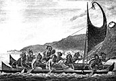 A Canoe of the Sandwich Islands', late 18th century