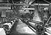 Weaving shed, St Leonard's factory, Dunfermline, c1880