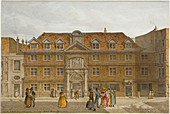 View of Blackwell Hall on King Street, City of London, 1819