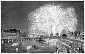 Fireworks On The Bridge, Paris, 1754, (1885)