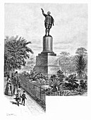 Cook's monument, Hyde Park, Sydney, Australia, 1886